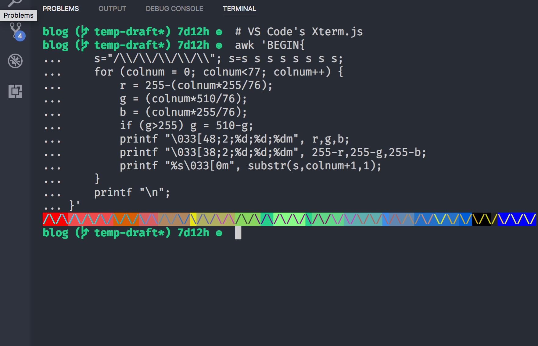 open in terminal vs code